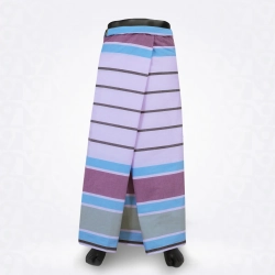 White Dusky Purple Ring Cotton Lungi